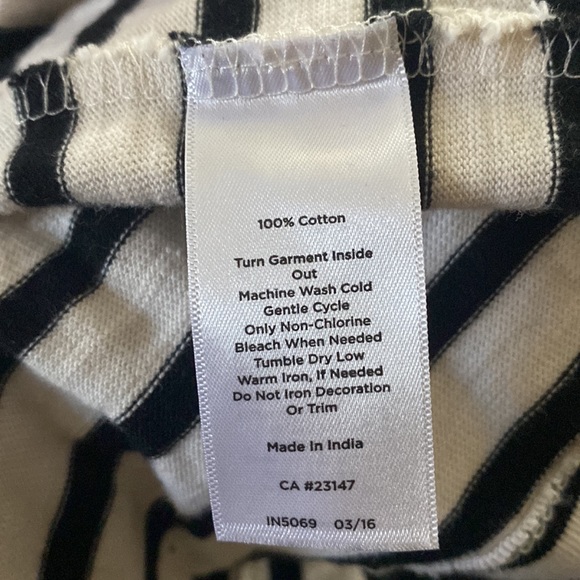 Black & White Striped Talbots Shift Dress Size XL Barely Worn - Picture 10 of 10